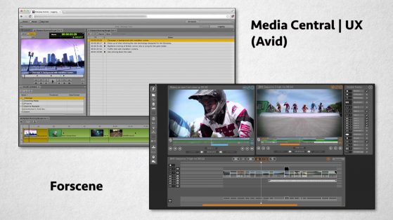 Screenshots of Avid Media Central | UX and Forscene