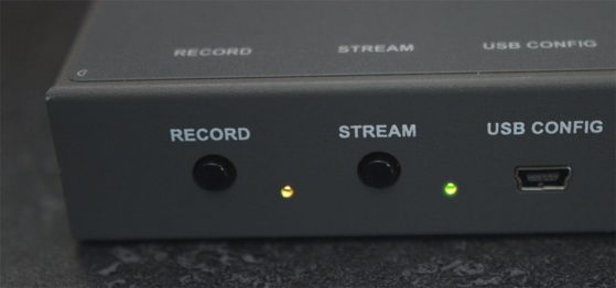 Front buttons on the Helo to trigger recording or streaming independently
