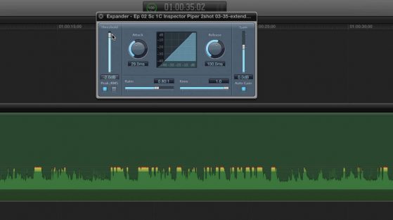 Example of an expander found in FCP X.