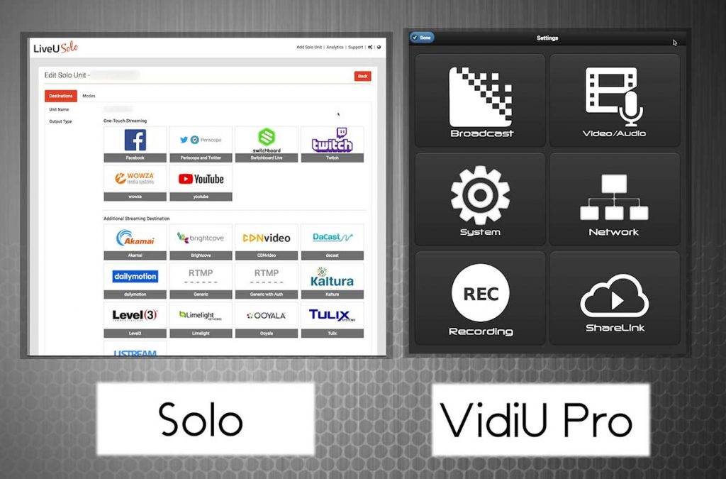 LiveU-Solo-vs-Teradek-VidiU-Pro-web-control
