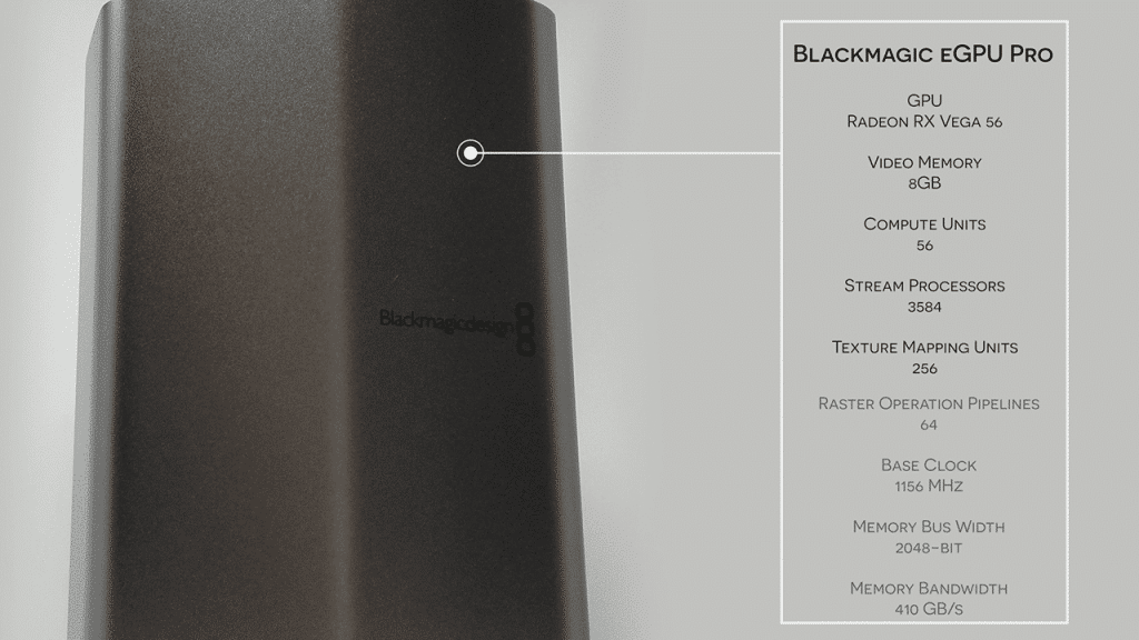 S03E04 2018 Mac Mini and Blackmagic eGPU Pro_eGPU Pro specs